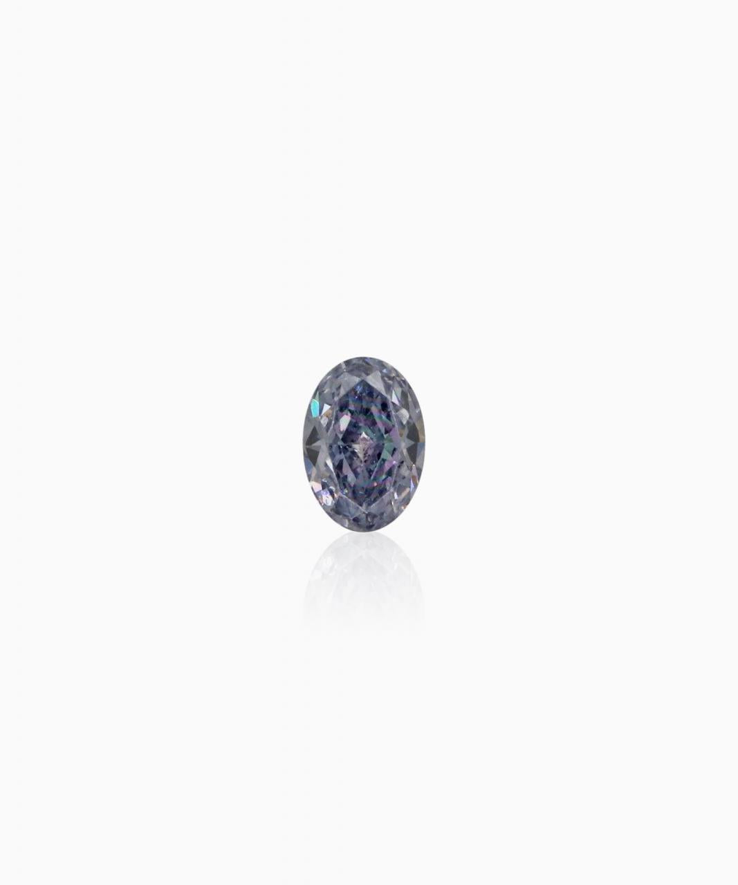 0.11ct Natural Fancy Intense Blue Grey, BL2+, VS2, Argyle Blue Diamond