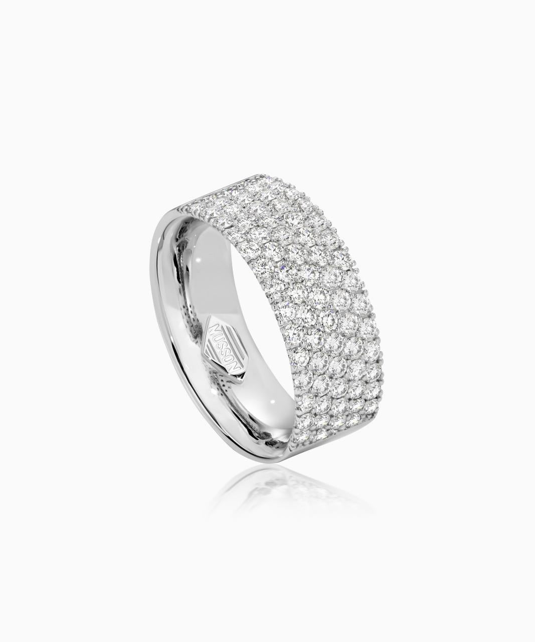 Diamond Road Ring Five Row – Musson Jewellers - Main Image