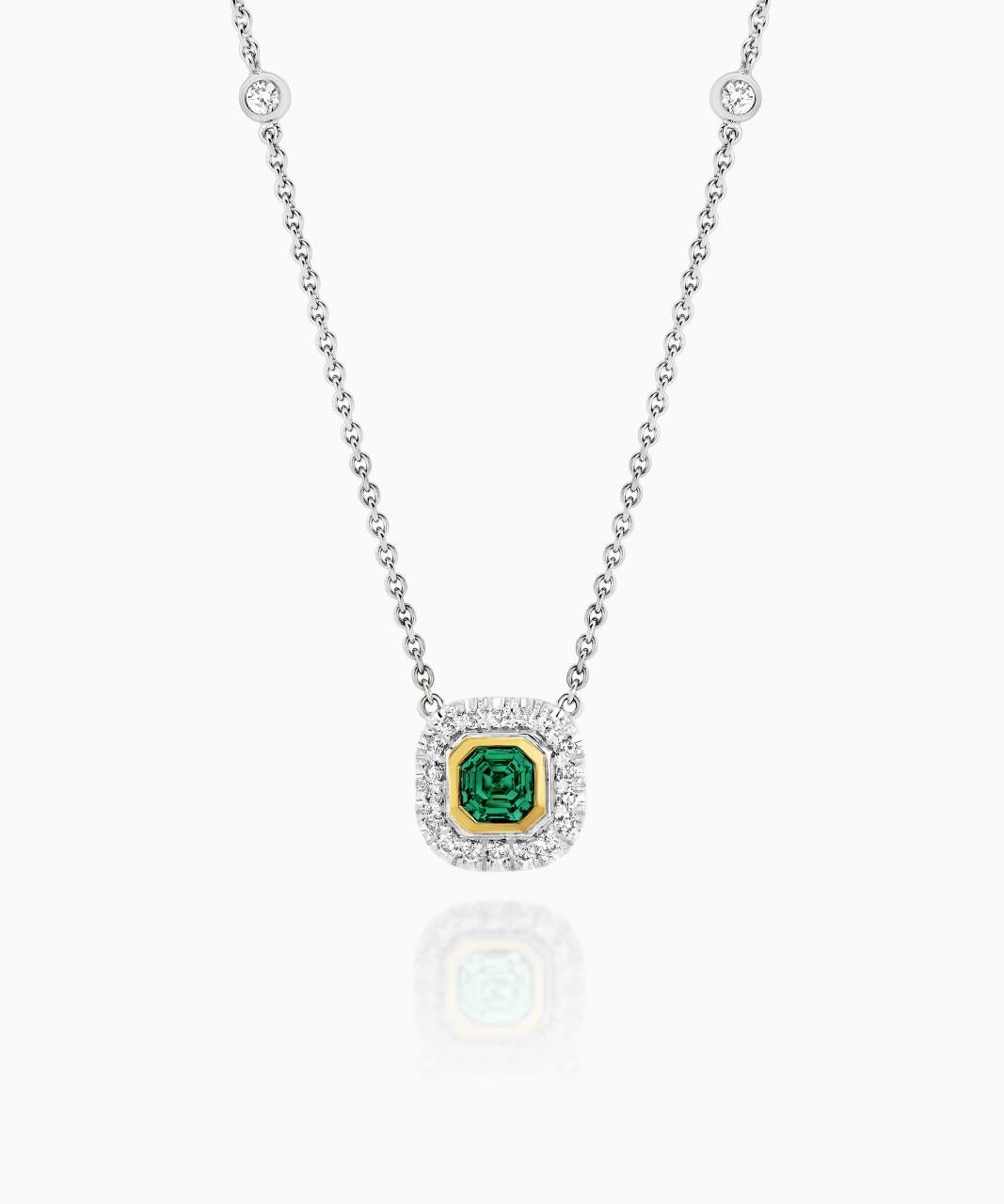 Lucie Emerald and Diamond Necklace