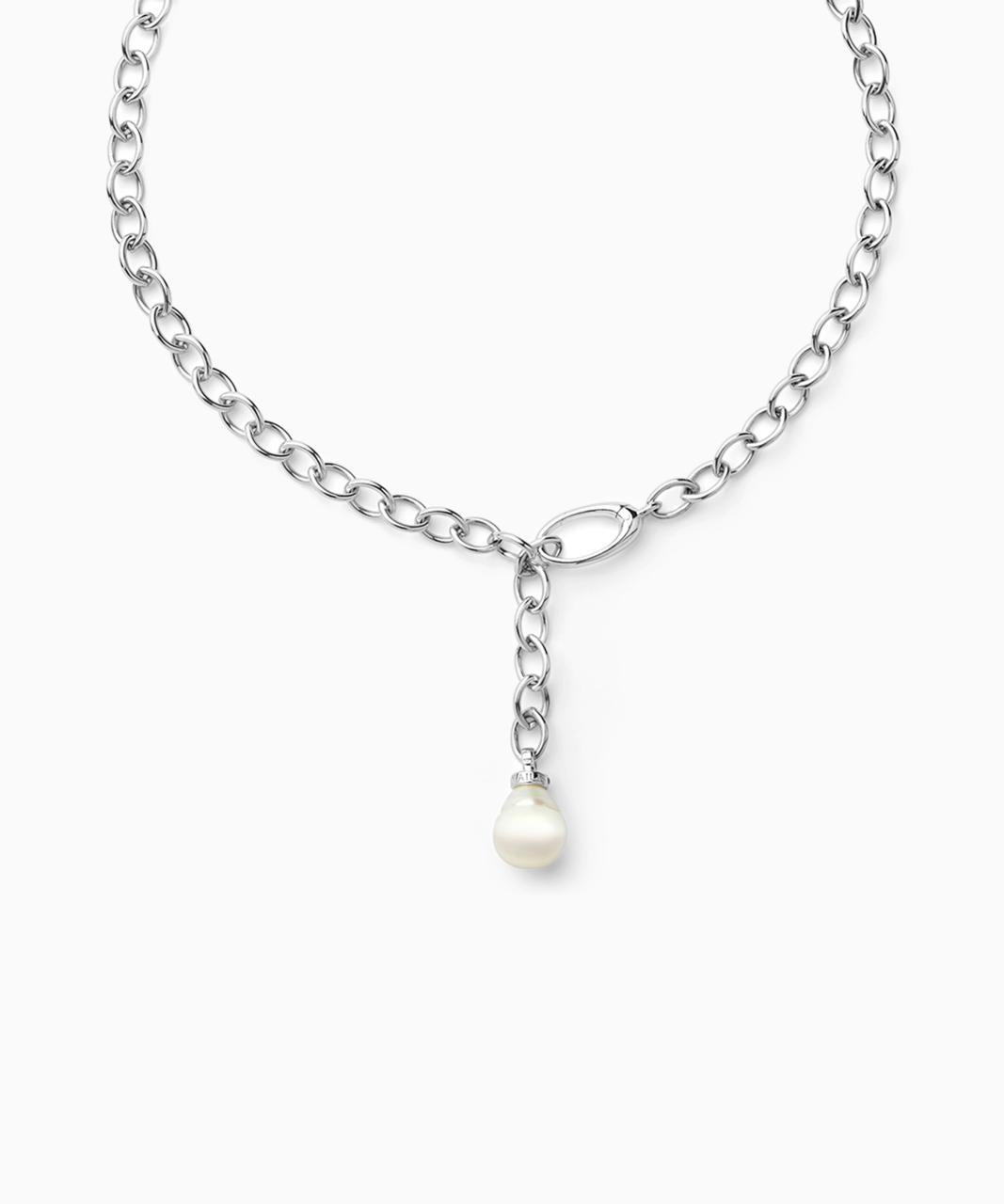 Kailis – Nautical Pearl Necklace, Sterling Silver