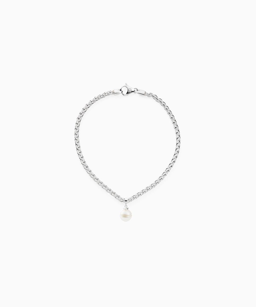Kailis – Geometric Sliding Pearl Necklace, Sterling Silver