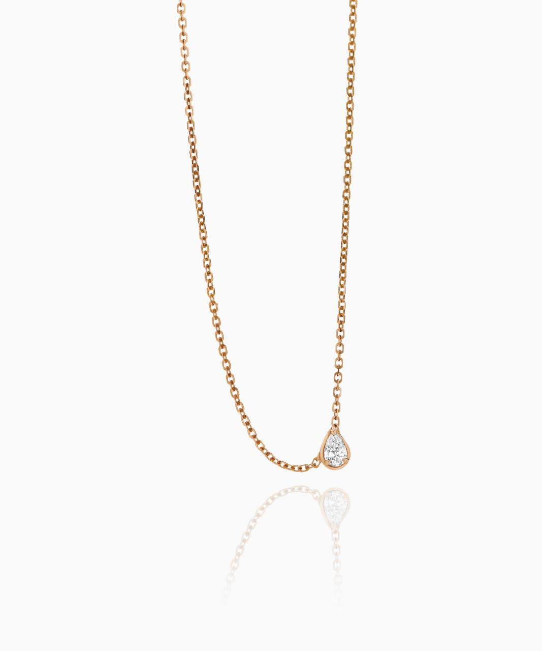 Pera Diamond Necklace, Rose Gold