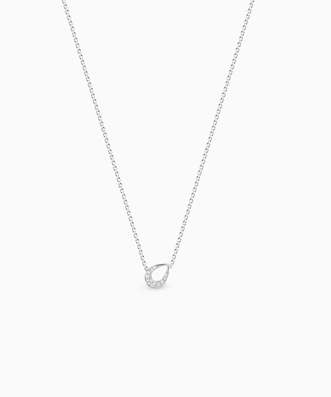 Pera Giro Diamond Necklace, White Gold