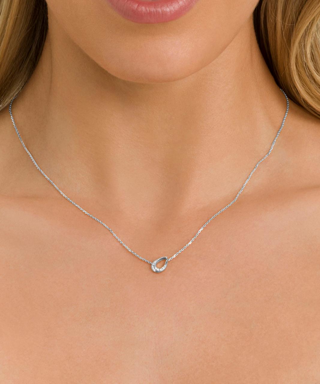 Pera Giro Diamond Necklace, White Gold
