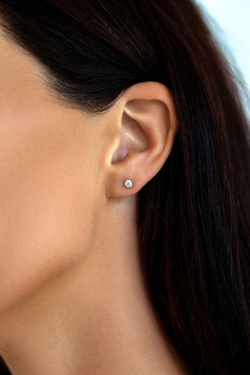 Signature Diamond Stud Earrings, Rose Gold