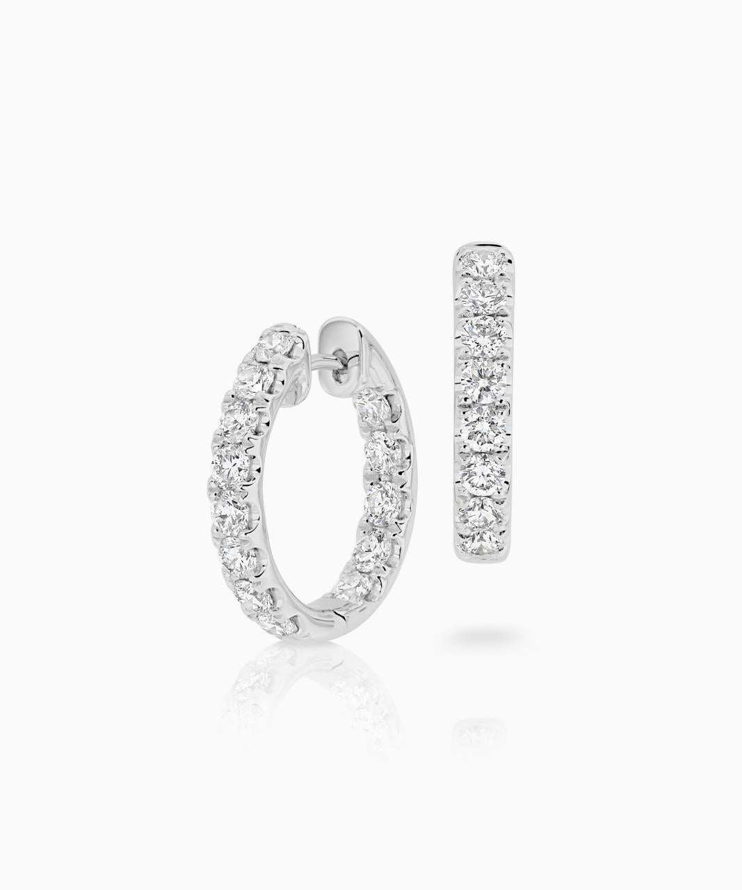 Diamond Day/Night Hoop Earrings