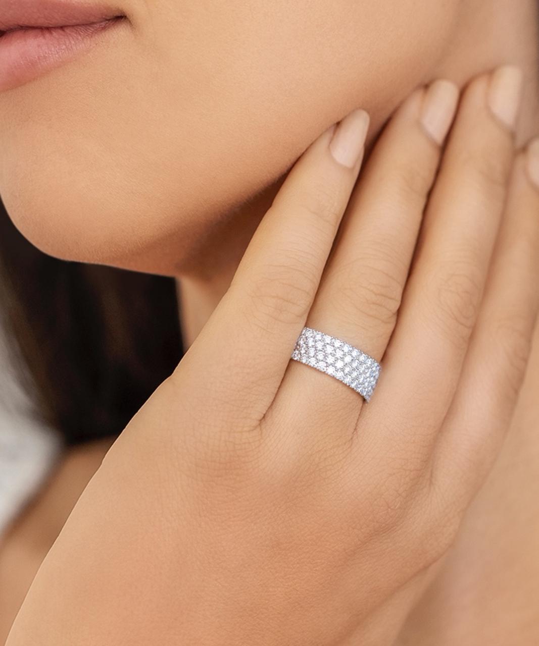 Diamond Road Ring - Four Row – Musson Jewellers