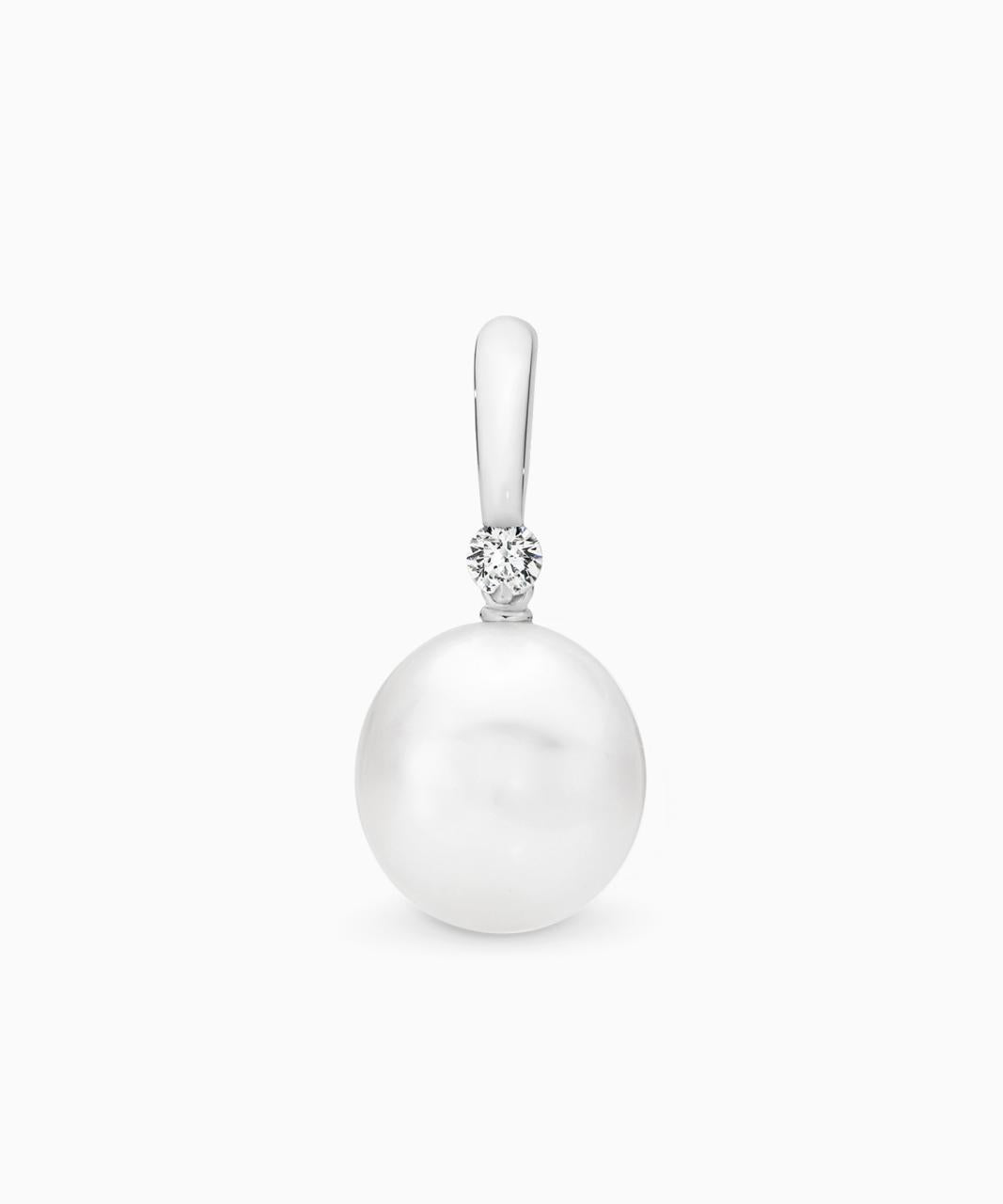 Quiver Medio Pearl Pendant - White Gold