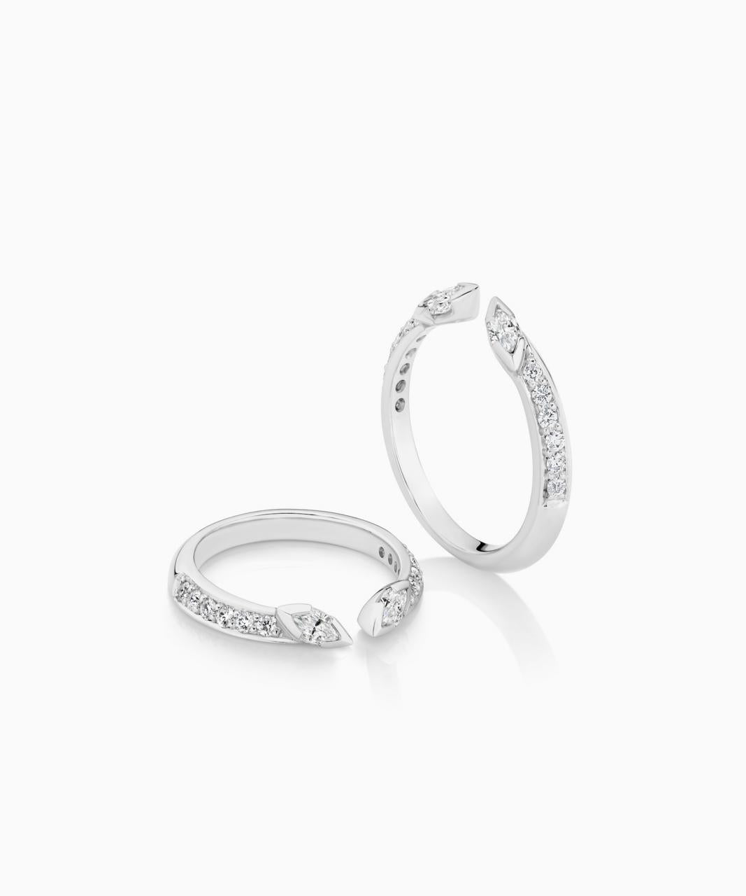 Love Rings Gapped - Petal Marquise
