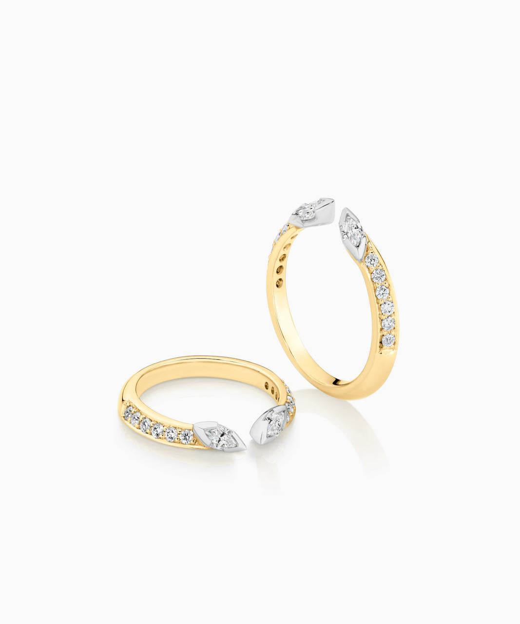 Love Rings Gapped - Petal Marquise