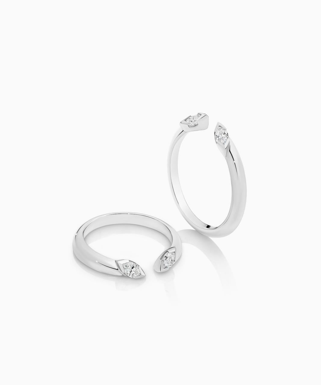 Love Rings Gapped - Petal Marquise