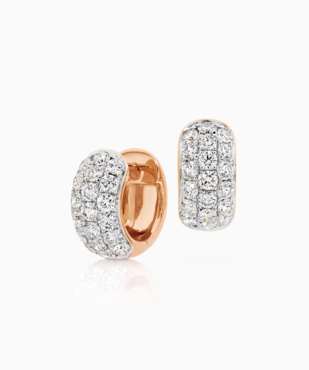 Huggie Medio Diamond Earrings