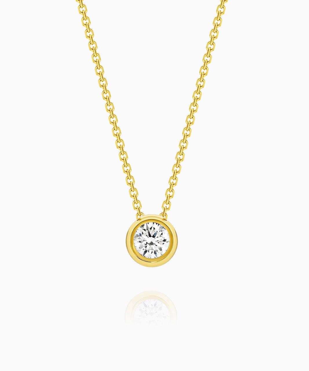 Bezel Set Diamond Pendant