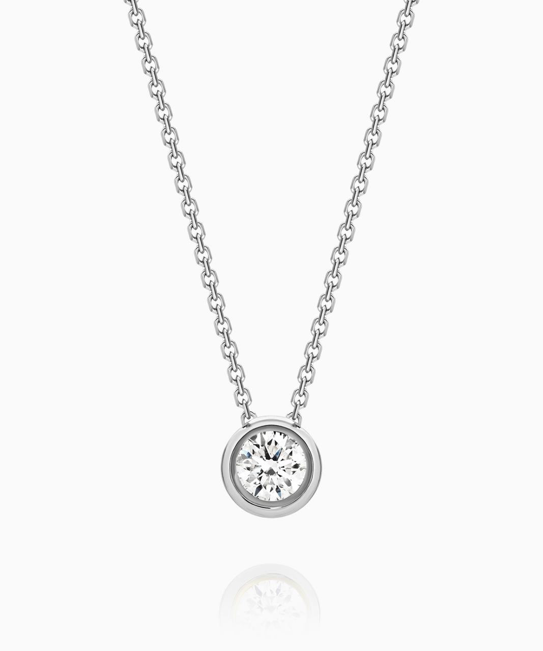 Bezel Set Diamond Pendant