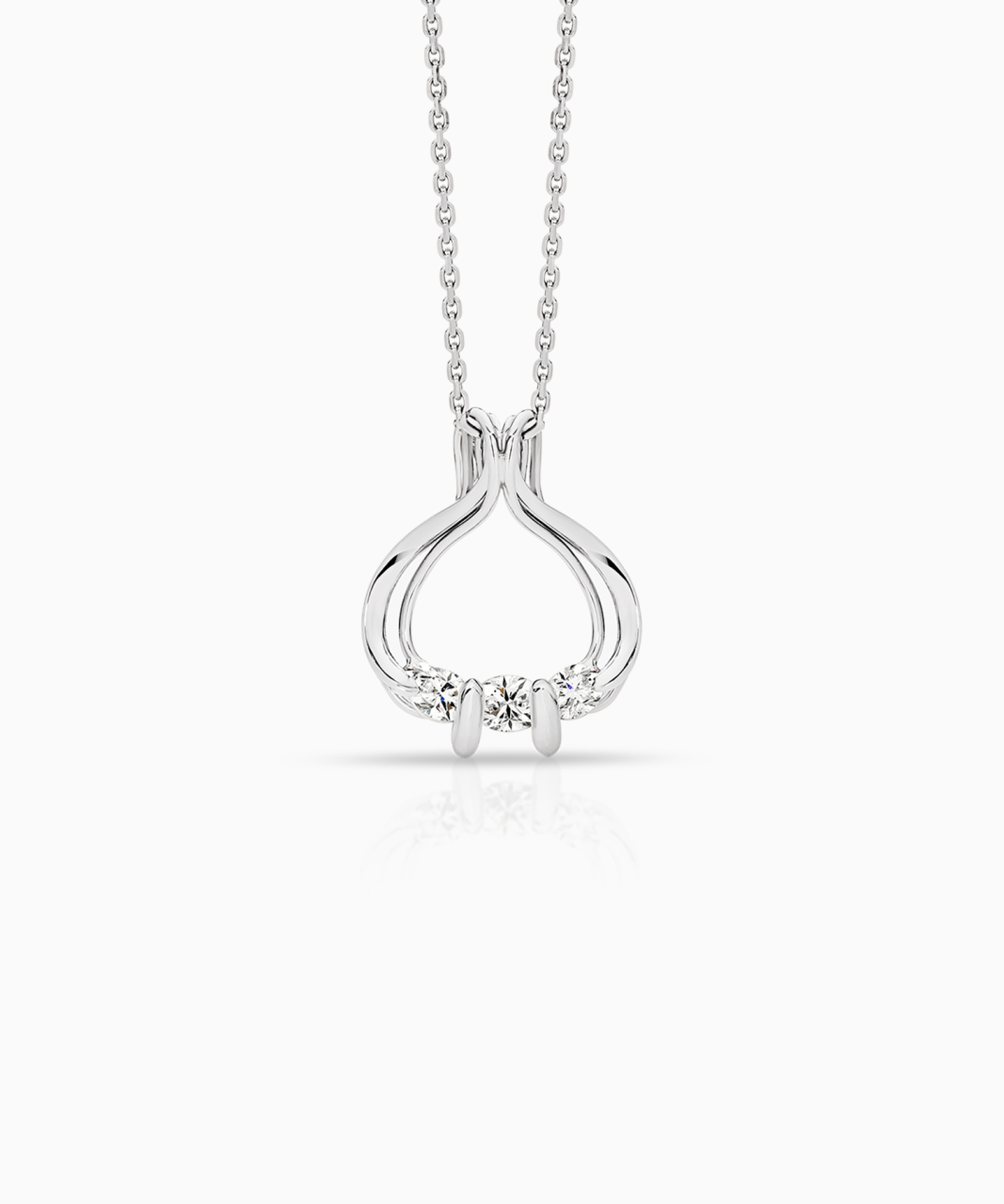Trois Award Winning Diamond Pendant, White Gold