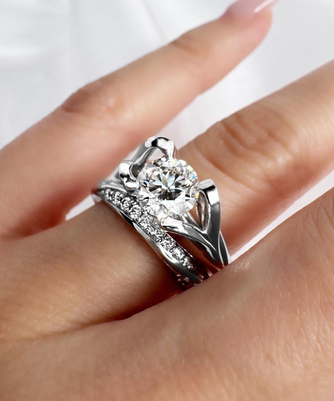 Entwined Couture Diamond Ring, 18ct White Gold