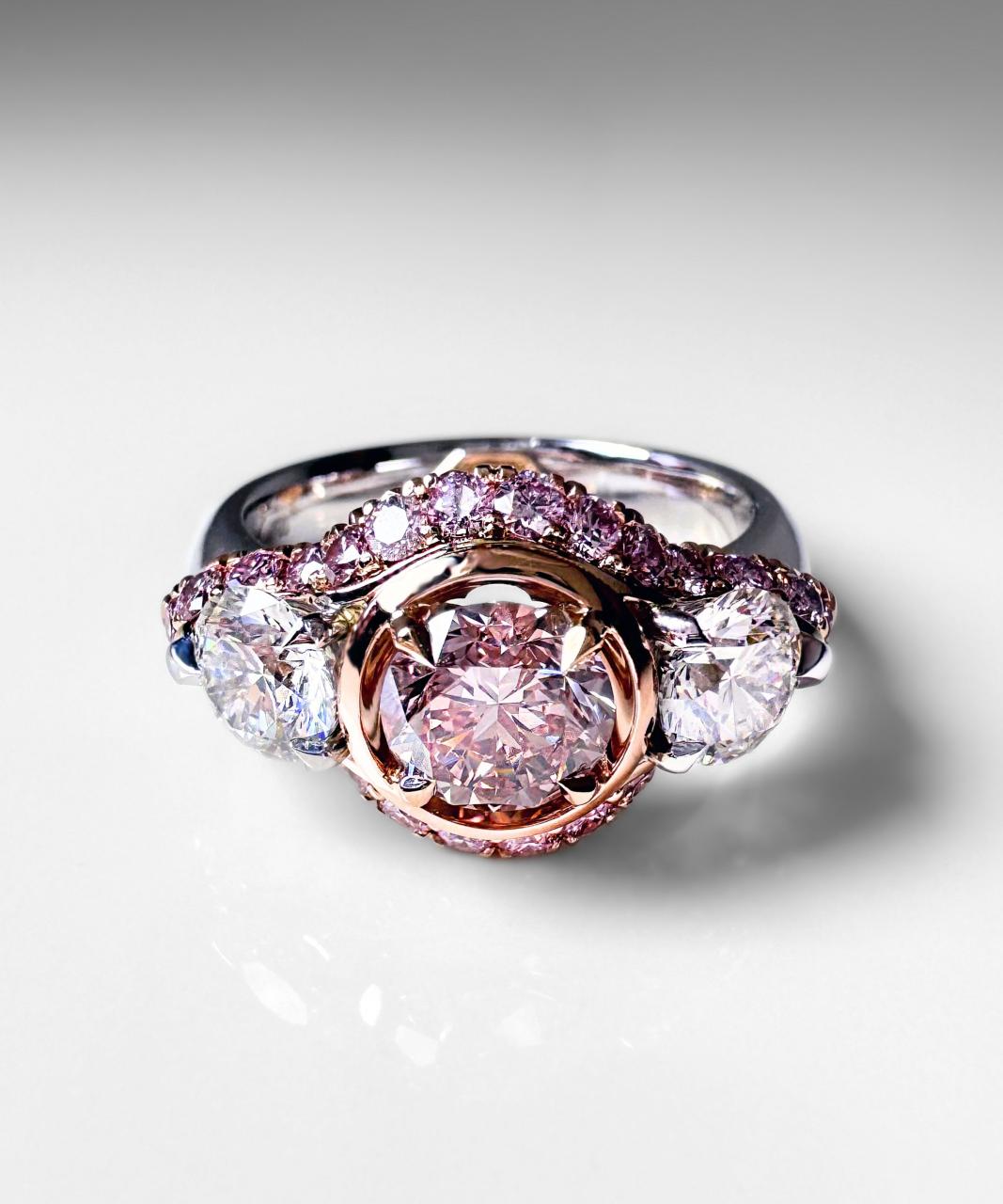 Trilogy Argyle Pink Diamond Ring