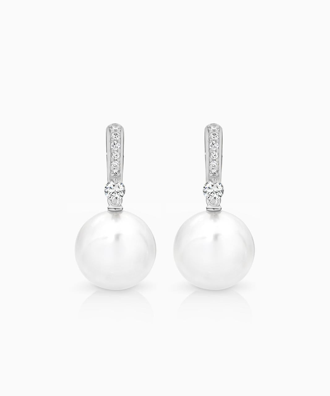 Quiver Pearl Pave Earrings