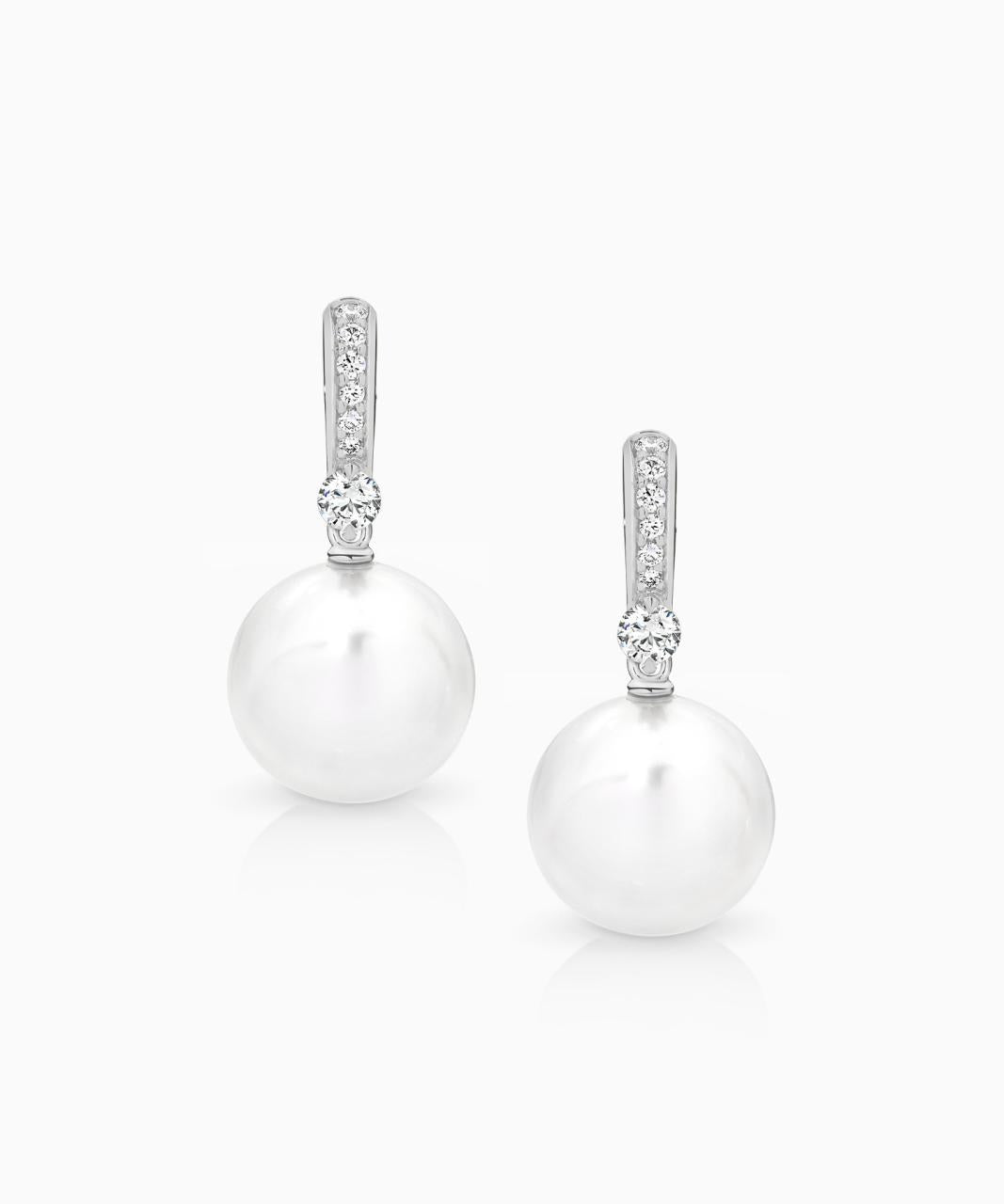Quiver Pearl Pave Earrings