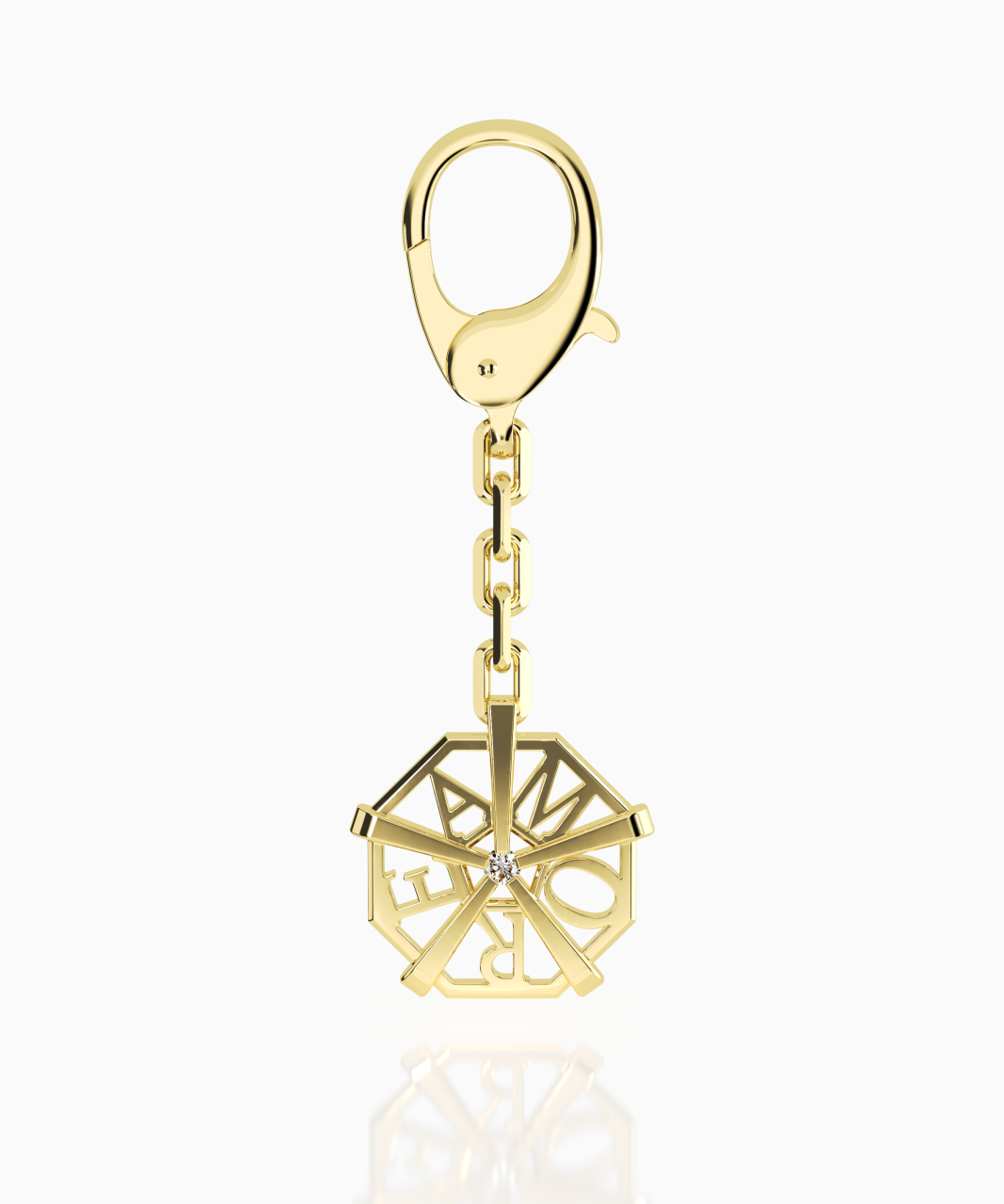 My World Key Ring BESPOKE, 9ct Gold