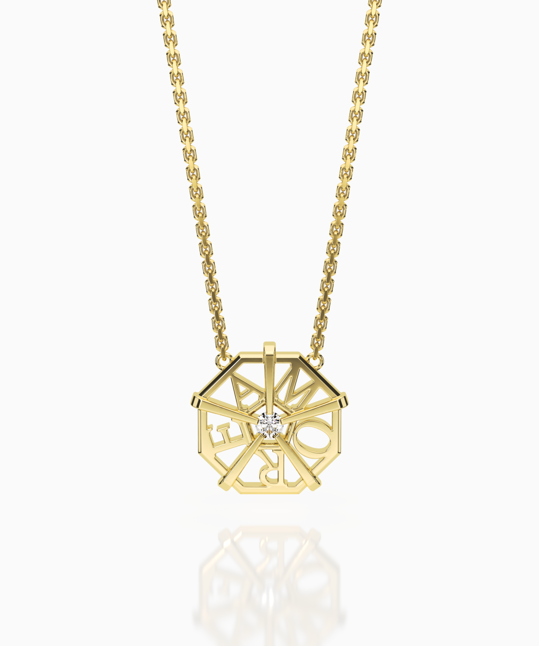 My World Necklace AMORE Edition, 18ct Gold