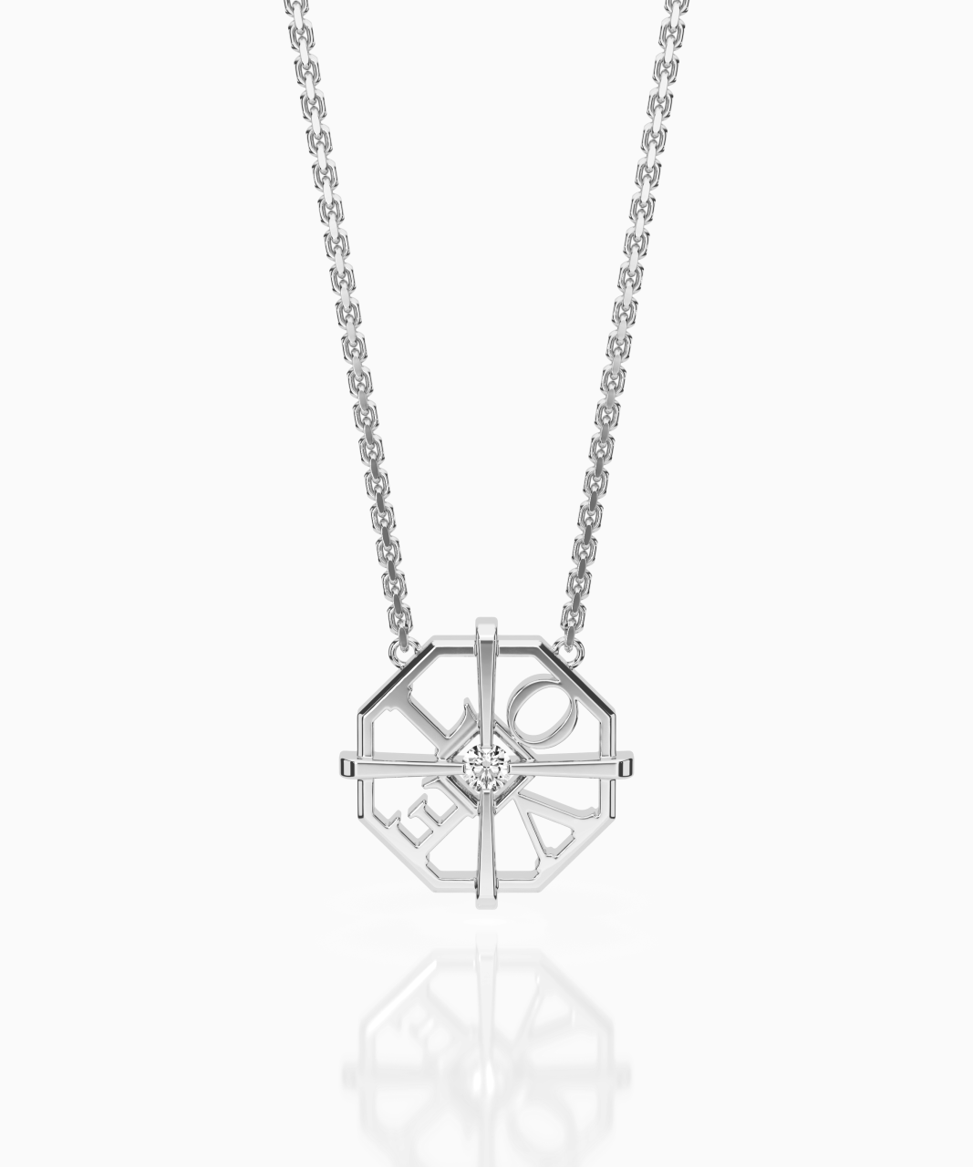 My World Necklace LOVE Edition, 18ct Gold