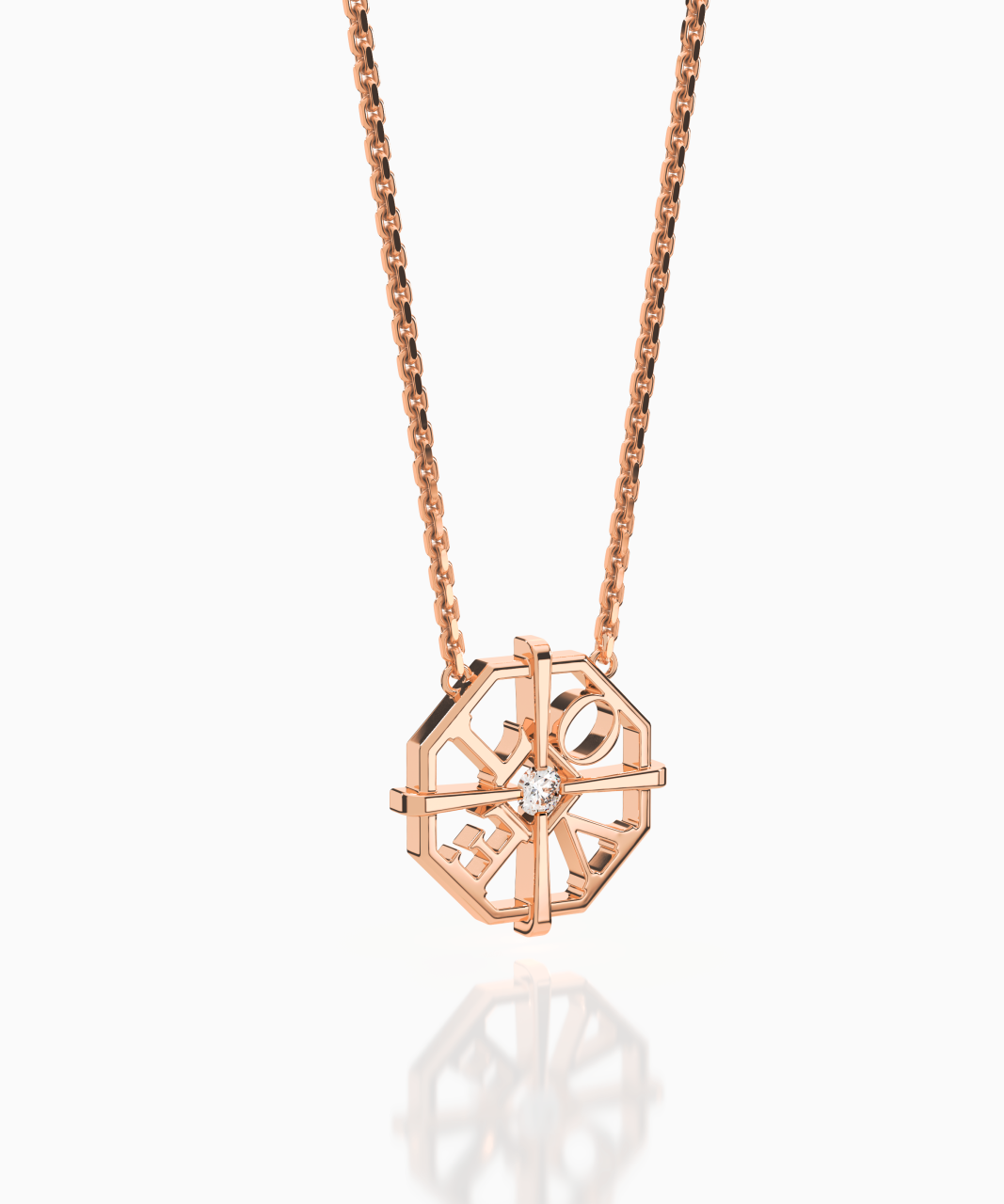 My World Necklace LOVE Edition, 18ct Gold