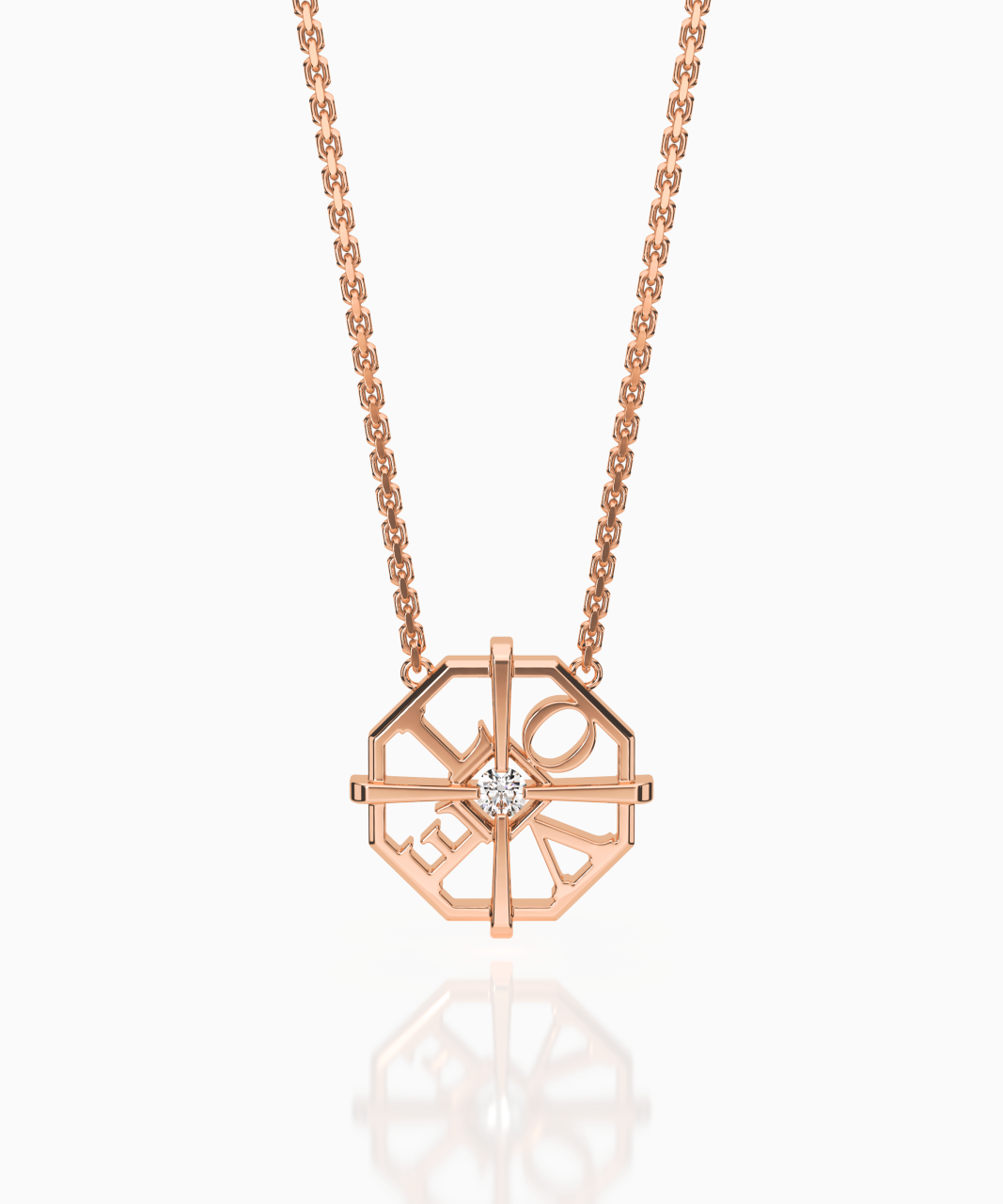 My World Necklace LOVE Edition, 18ct Gold