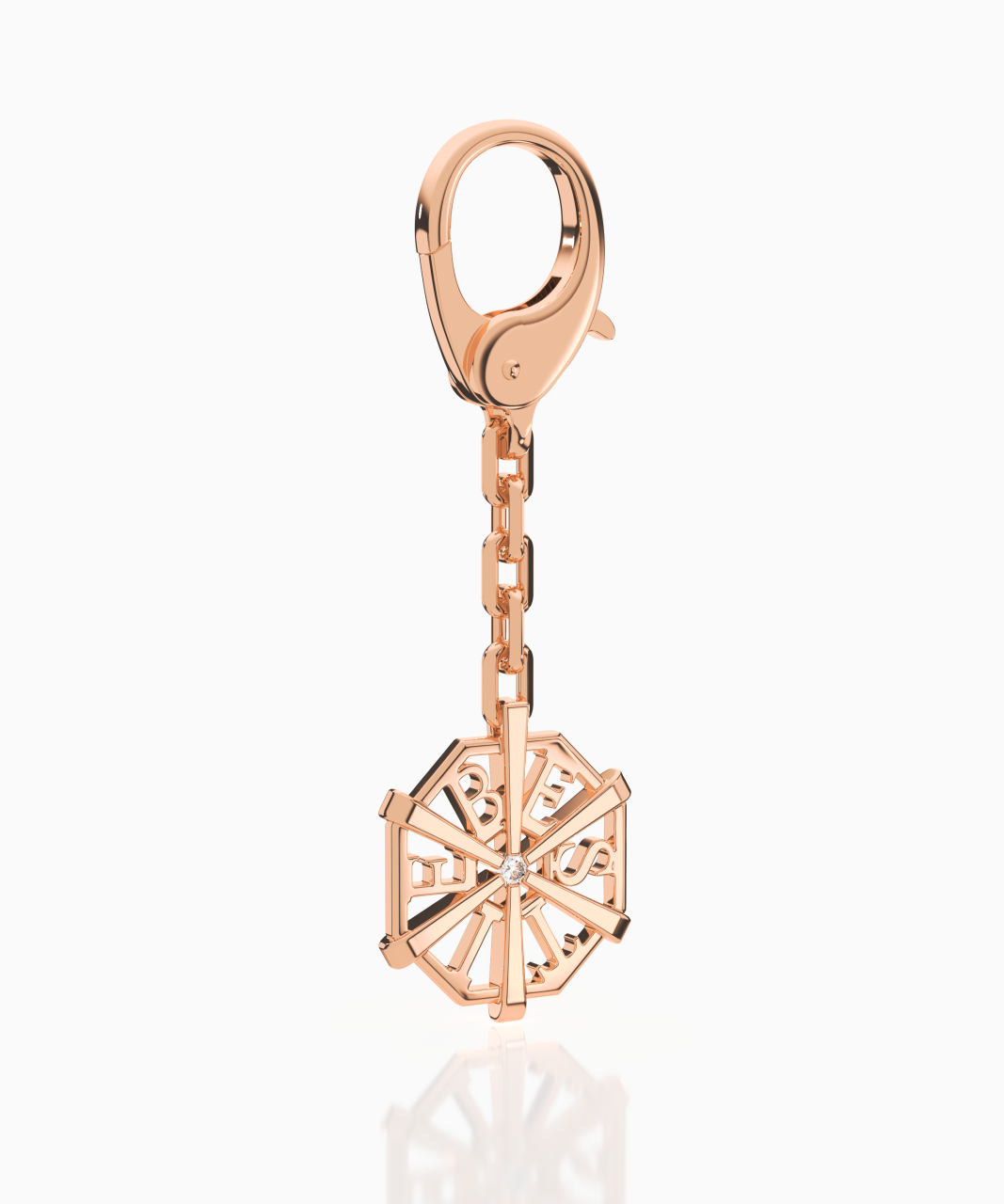 My World Key Ring BESTIE Edition, 9ct Gold