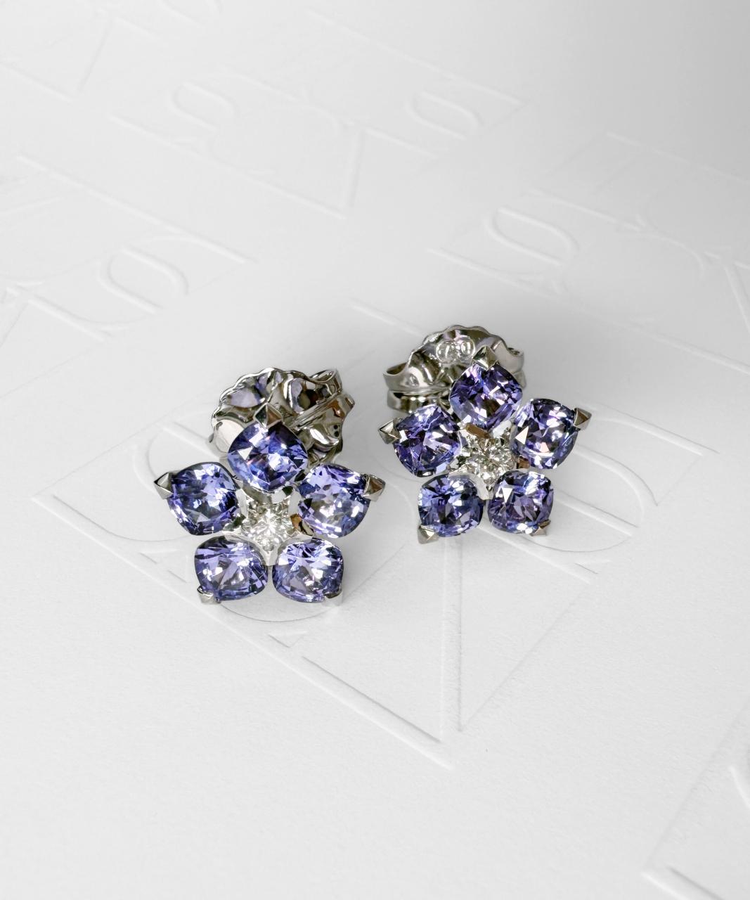 Joy Bright Tanzanite Earrings, 18ct White Gold