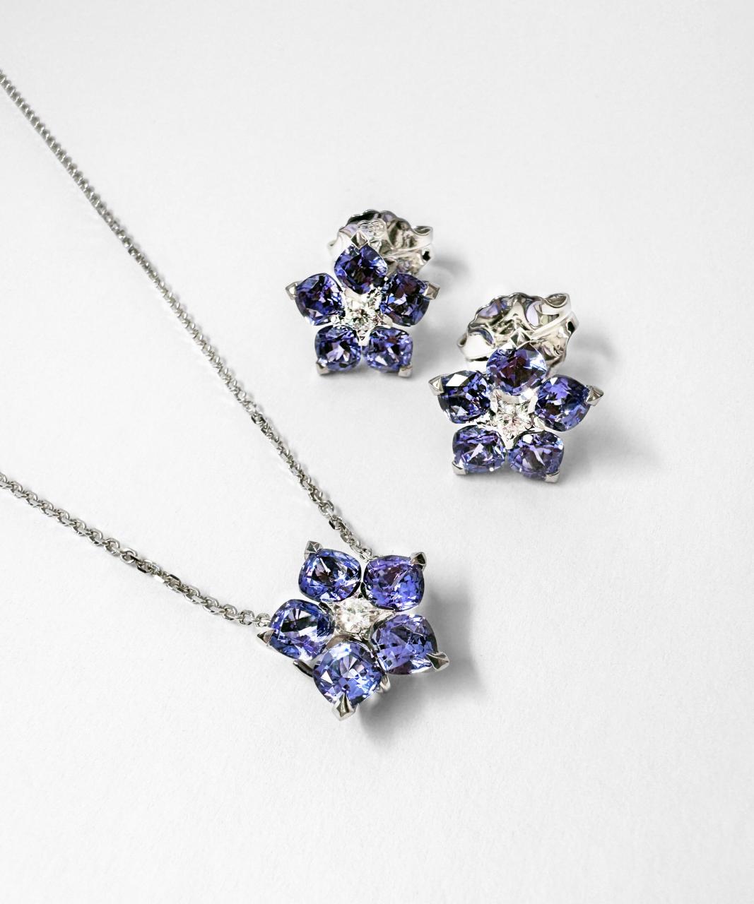Joy Bright Tanzanite Necklace, 18ct White Gold