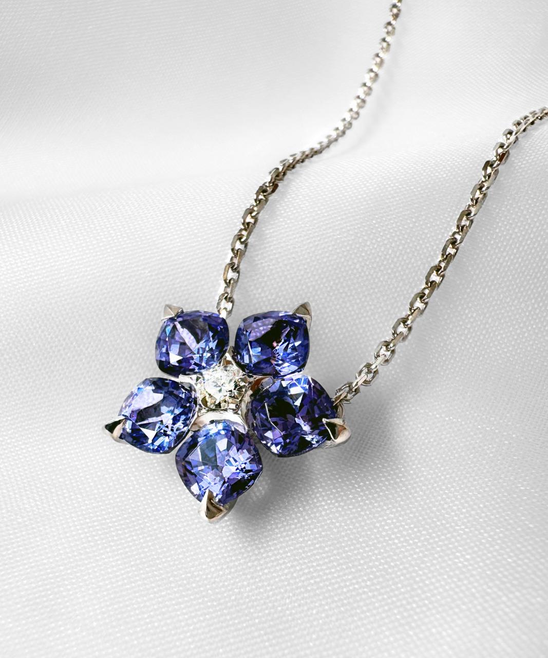 Joy Bright Tanzanite Necklace, 18ct White Gold