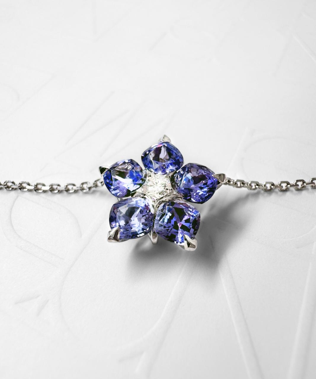 Joy Bright Tanzanite Necklace, 18ct White Gold