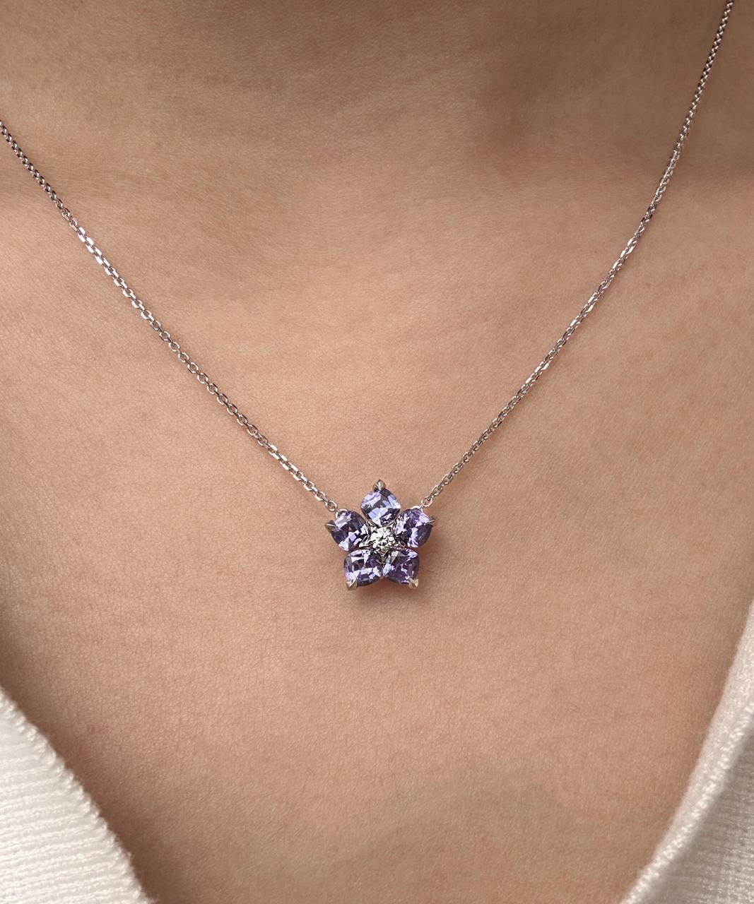 Joy Bright Tanzanite Necklace, 18ct White Gold