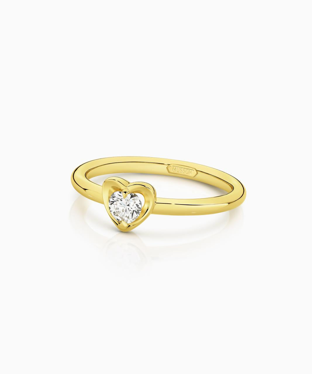 Amore Heart Diamond Ring, 18ct Yellow Gold – Musson Jewellers