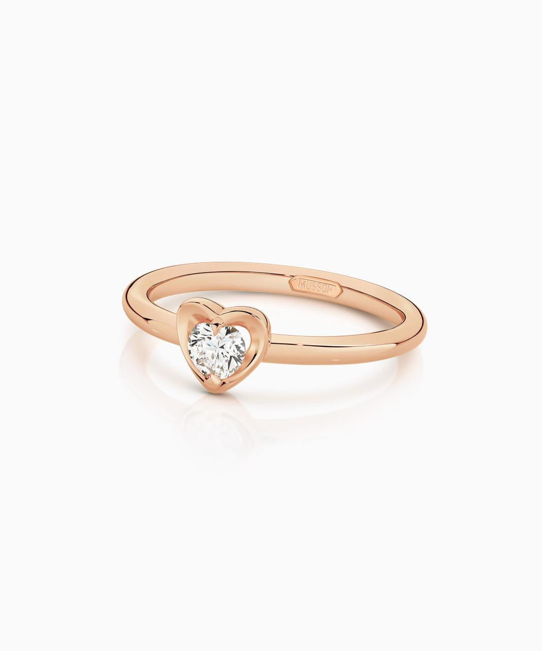 Amore Heart Diamond Ring, 18ct Rose Gold