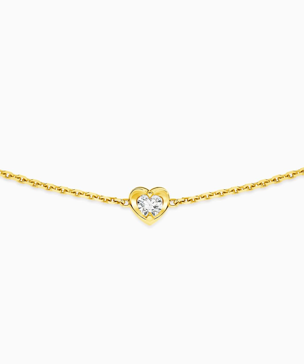 Amore Heart Diamond Bracelet, 18ct Yellow Gold