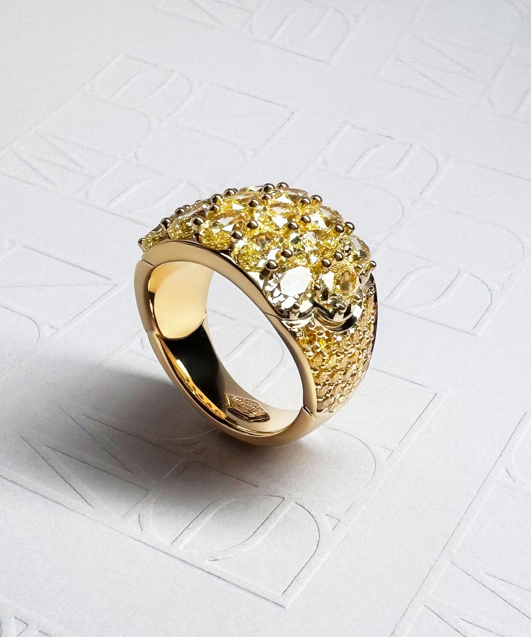 Celebration Yellow Diamond Ring, 18ct Yellow Gold