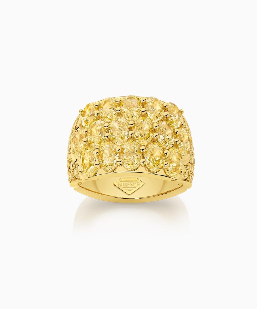 Celebration Yellow Diamond Ring, 18ct Yellow Gold