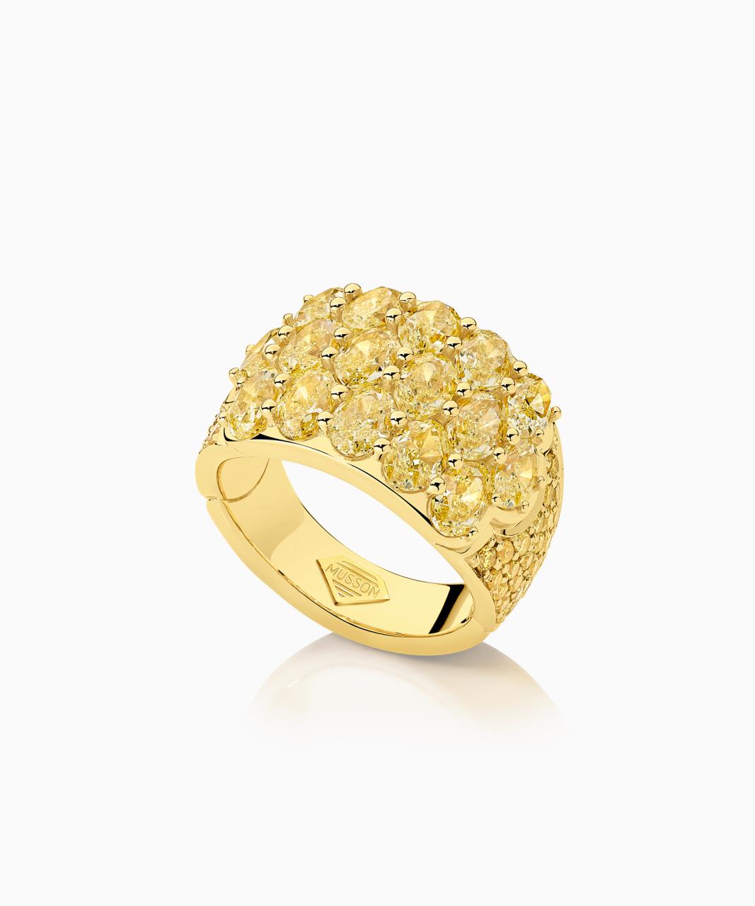 Celebration Yellow Diamond Ring, 18ct Yellow Gold