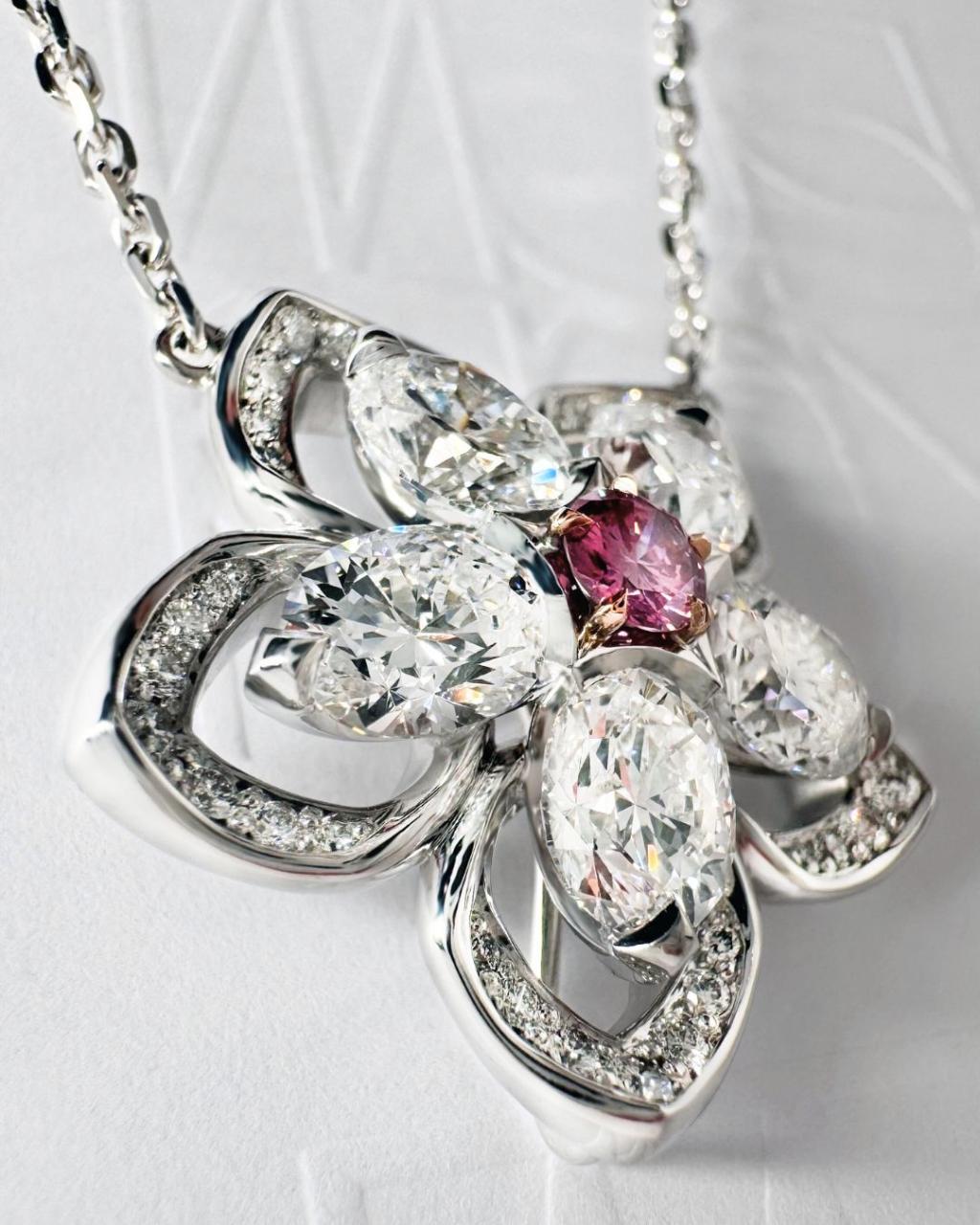 Joy Couture Argyle Pink Diamond Necklace
