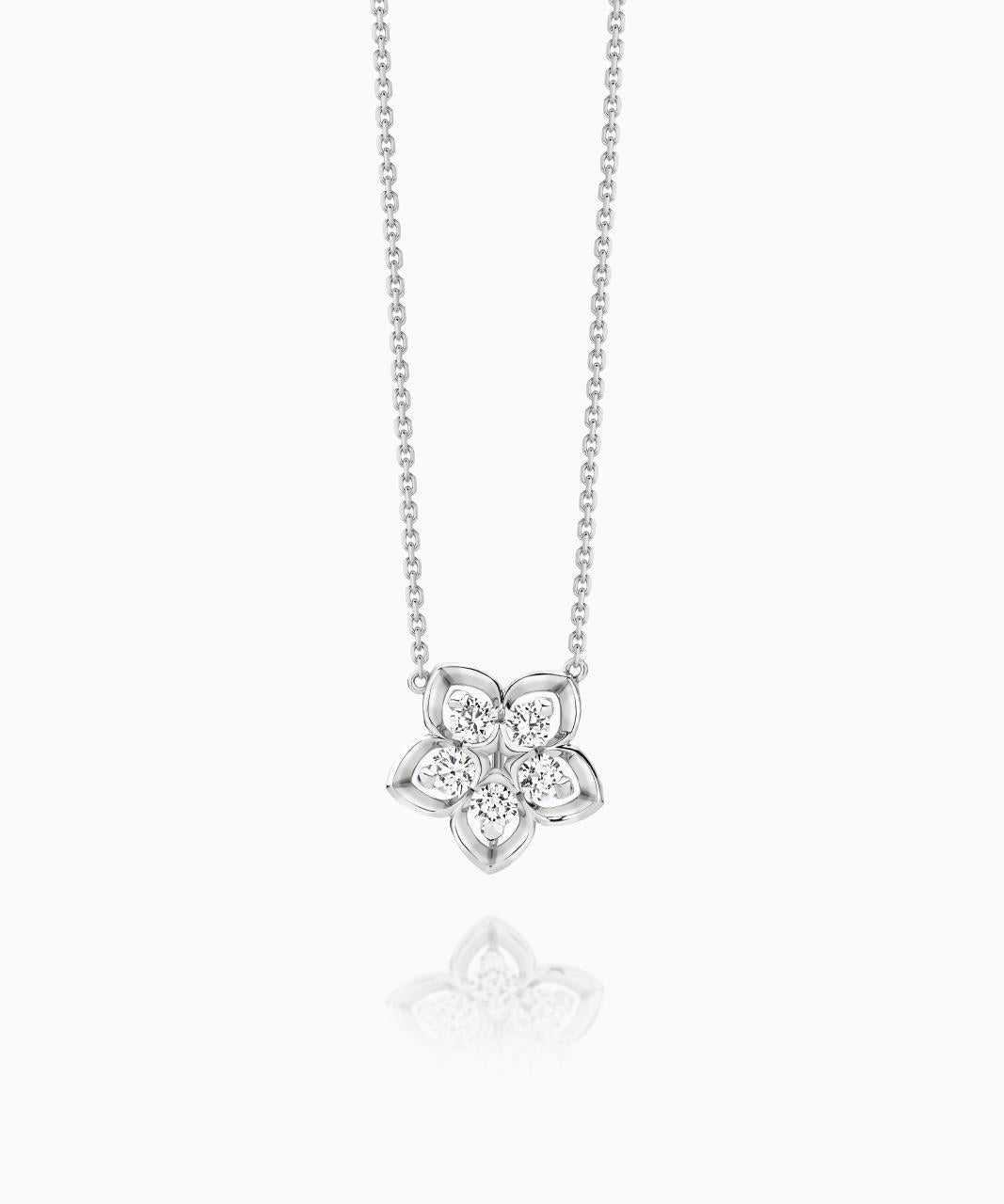 Joy Petite Diamond Necklace, 18ct White Gold