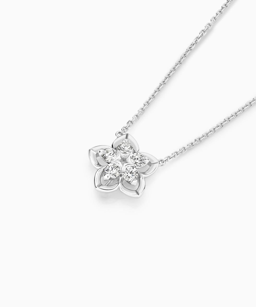 Joy Petite Diamond Necklace, 18ct White Gold