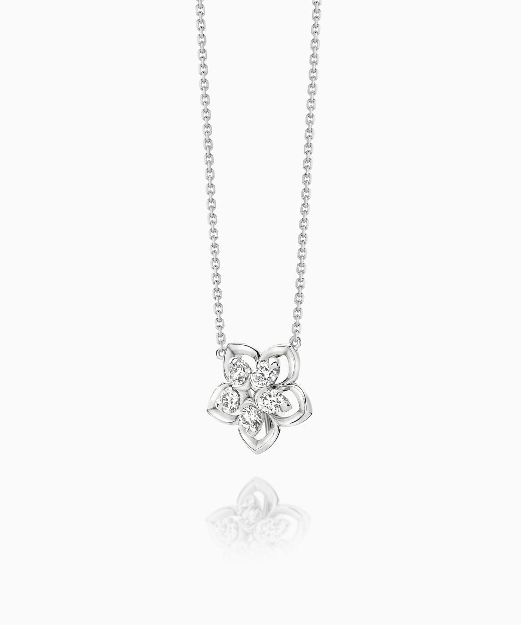 Joy Petite Diamond Necklace, 18ct White Gold