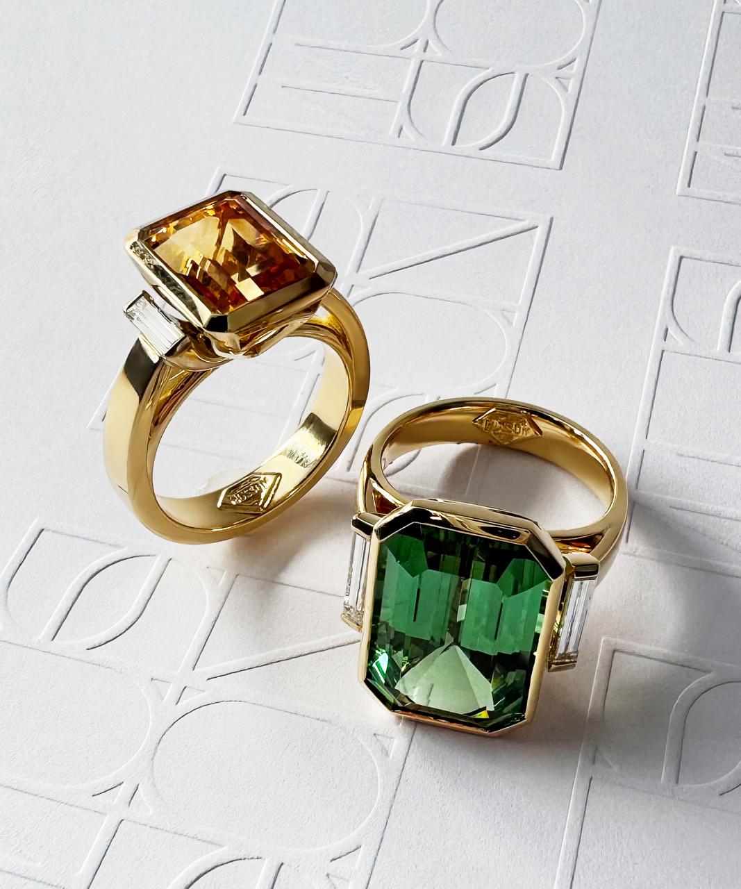 Bespoke Tourmaline & Diamond Ring, 18ct Yellow Gold