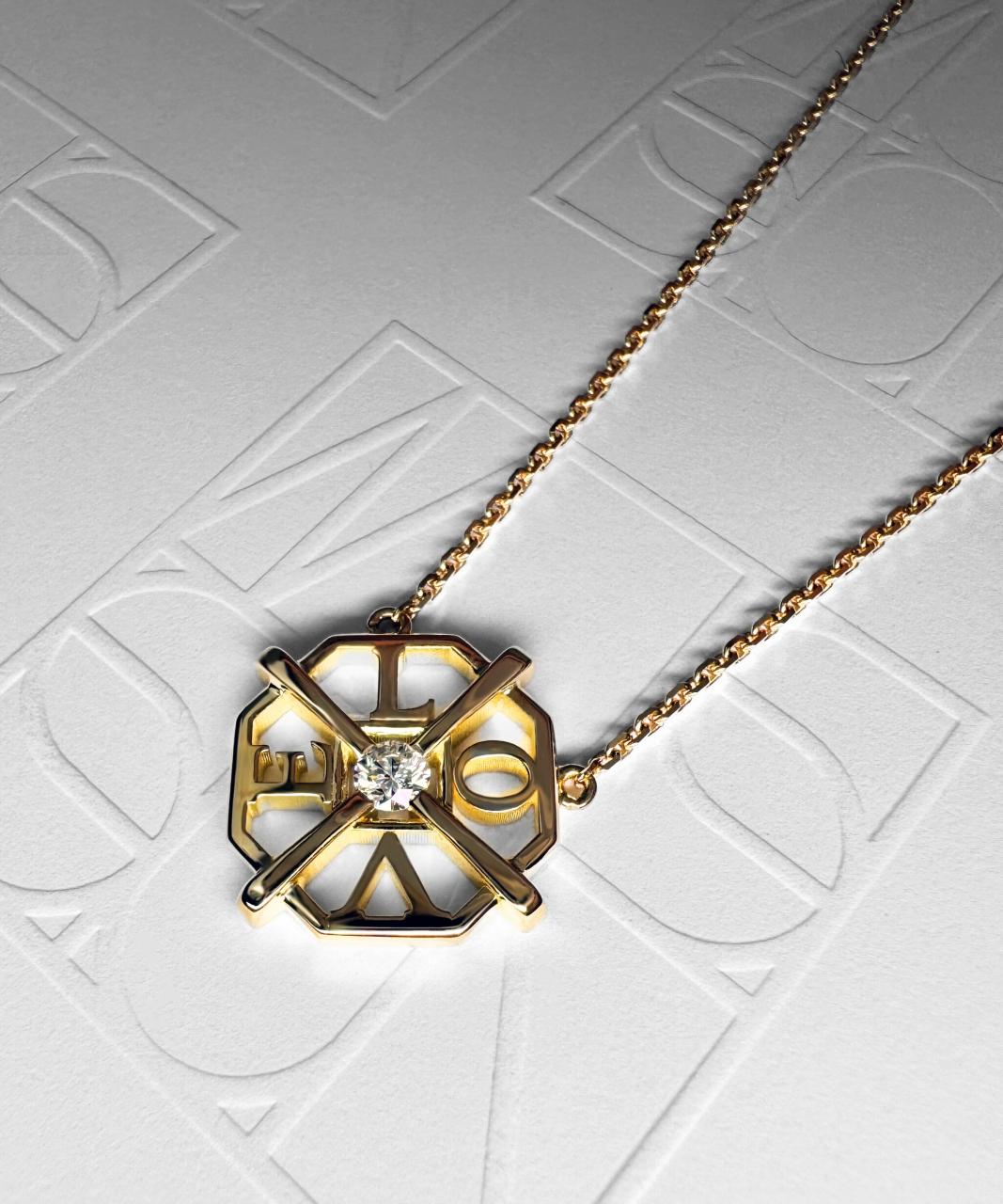 My World Petite Necklace LOVE Edition, 18ct Yellow Gold