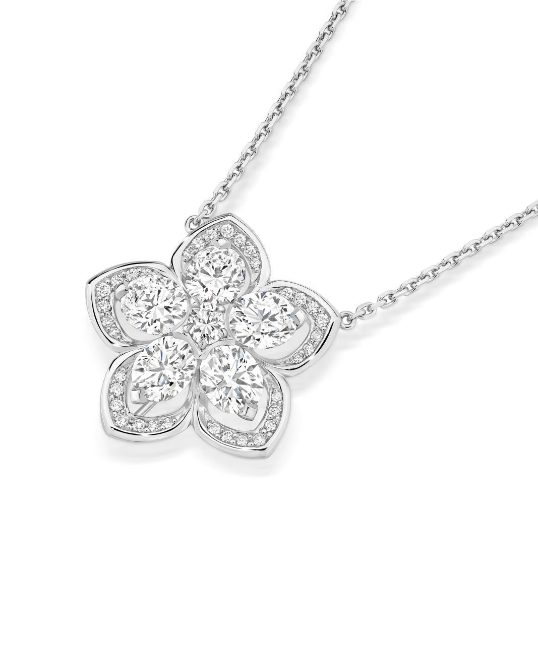 Joy Grande Diamond Necklace, 18ct White Gold