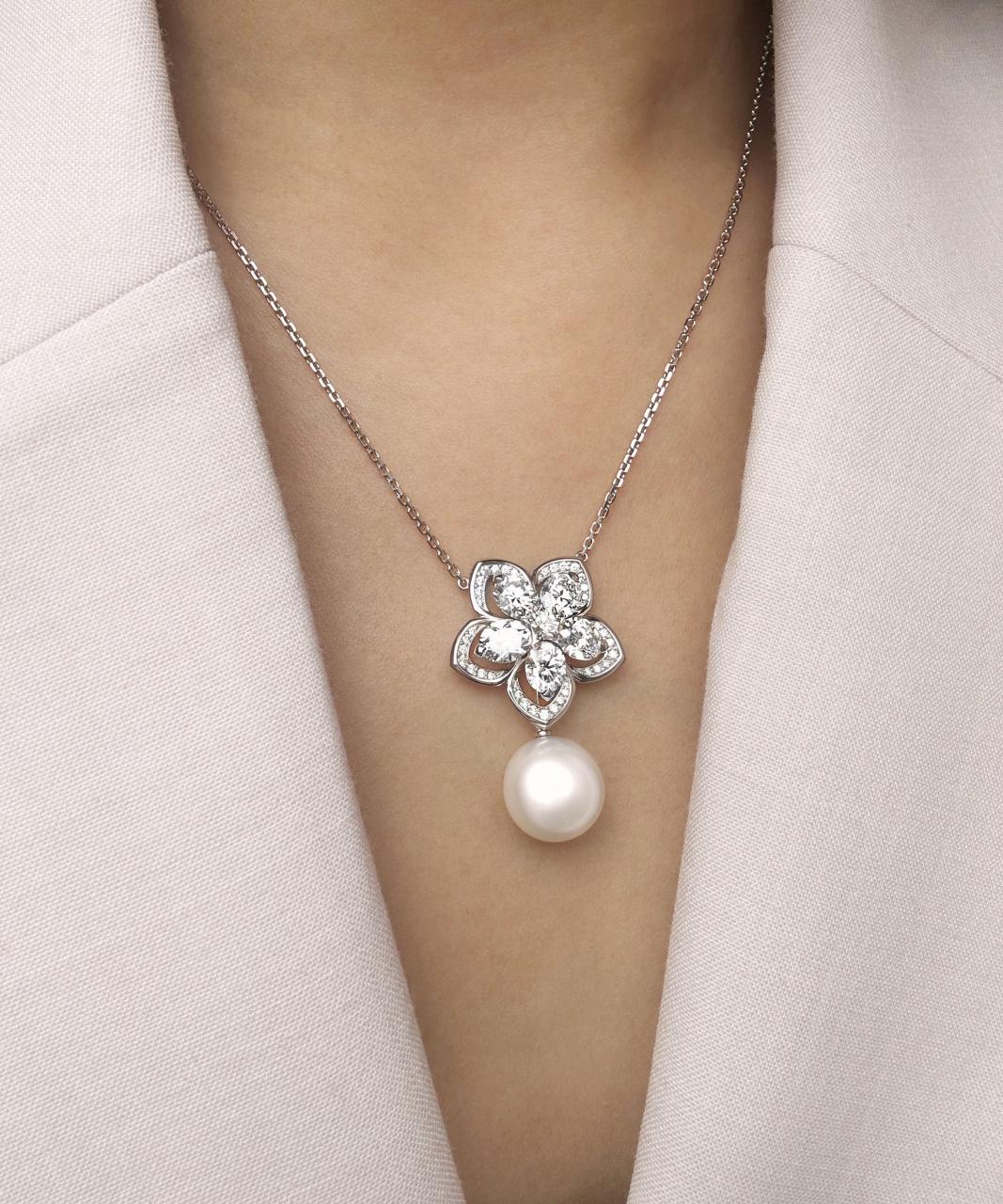 Joy Grande Diamond Necklace, 18ct White Gold