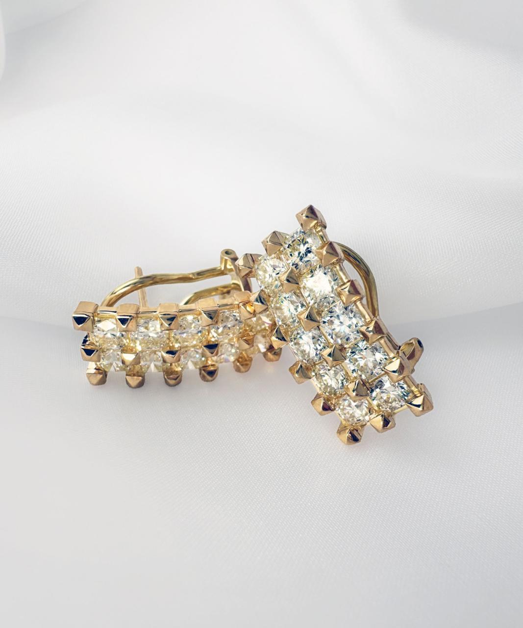 Aella Diamond Earrings, 18ct Yellow Gold