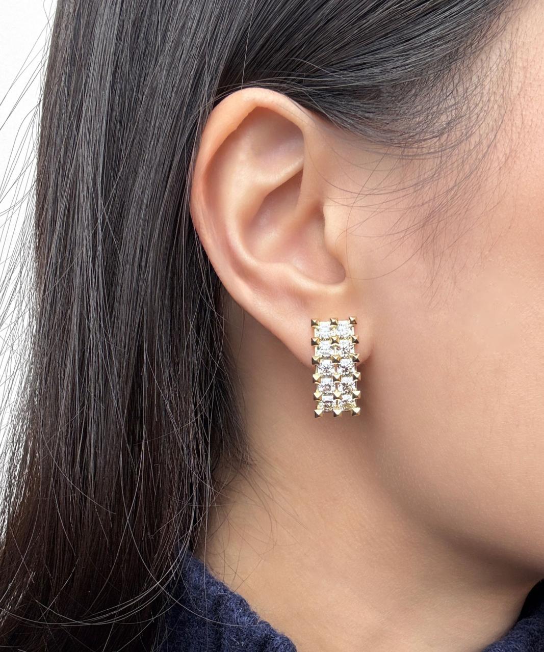 Aella Diamond Earrings, 18ct Yellow Gold